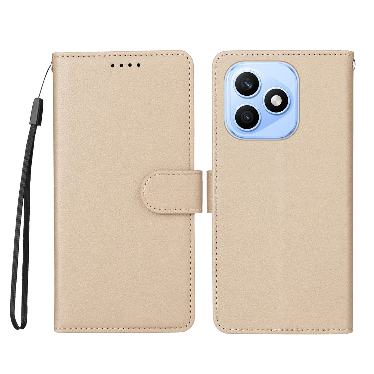 Til Honor X8d 4G cover RFID-blokerende PU-læder telefoncover med 3 kortpladser og håndledsrem