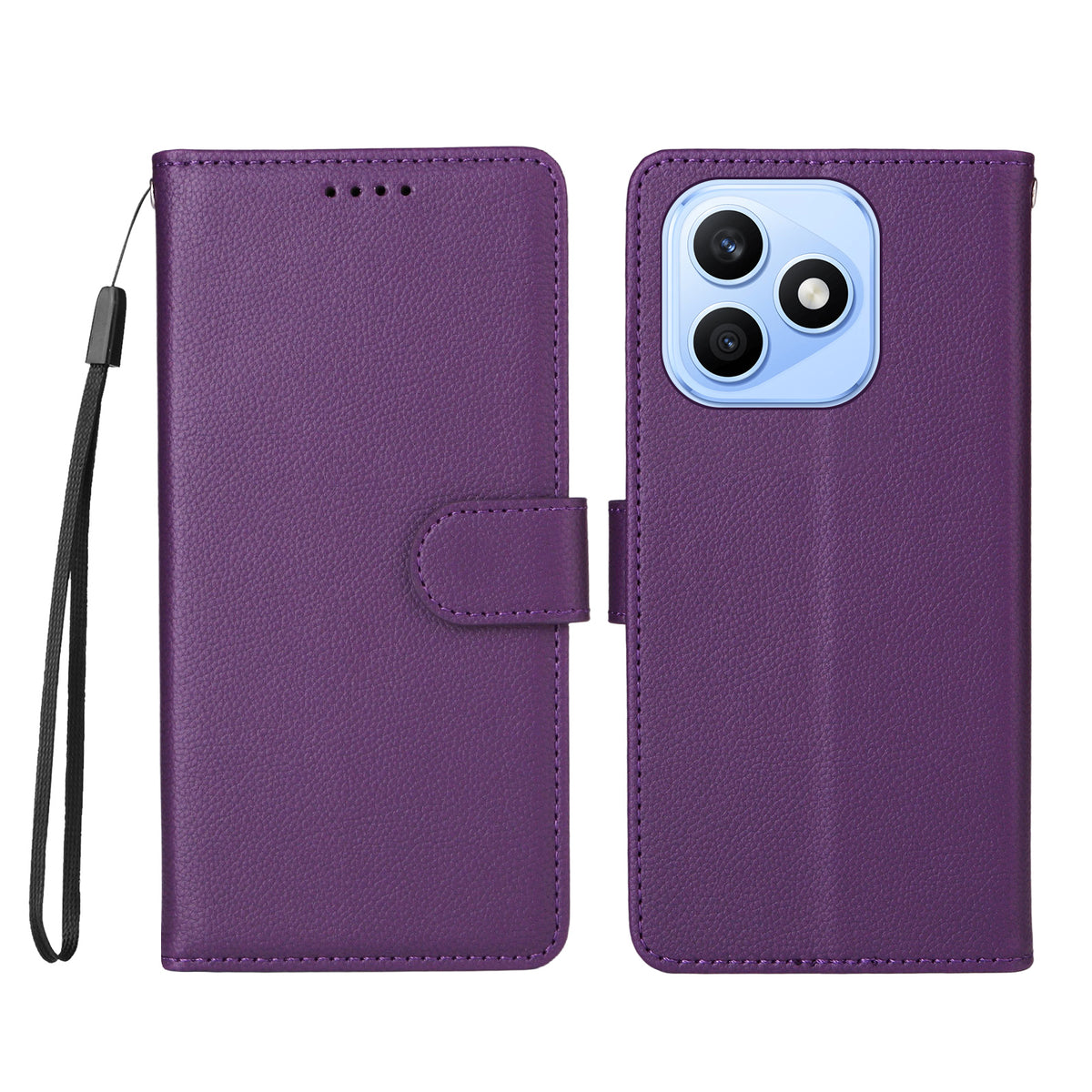 Til Honor X8d 4G cover RFID-blokerende PU-læder telefoncover med 3 kortpladser og håndledsrem