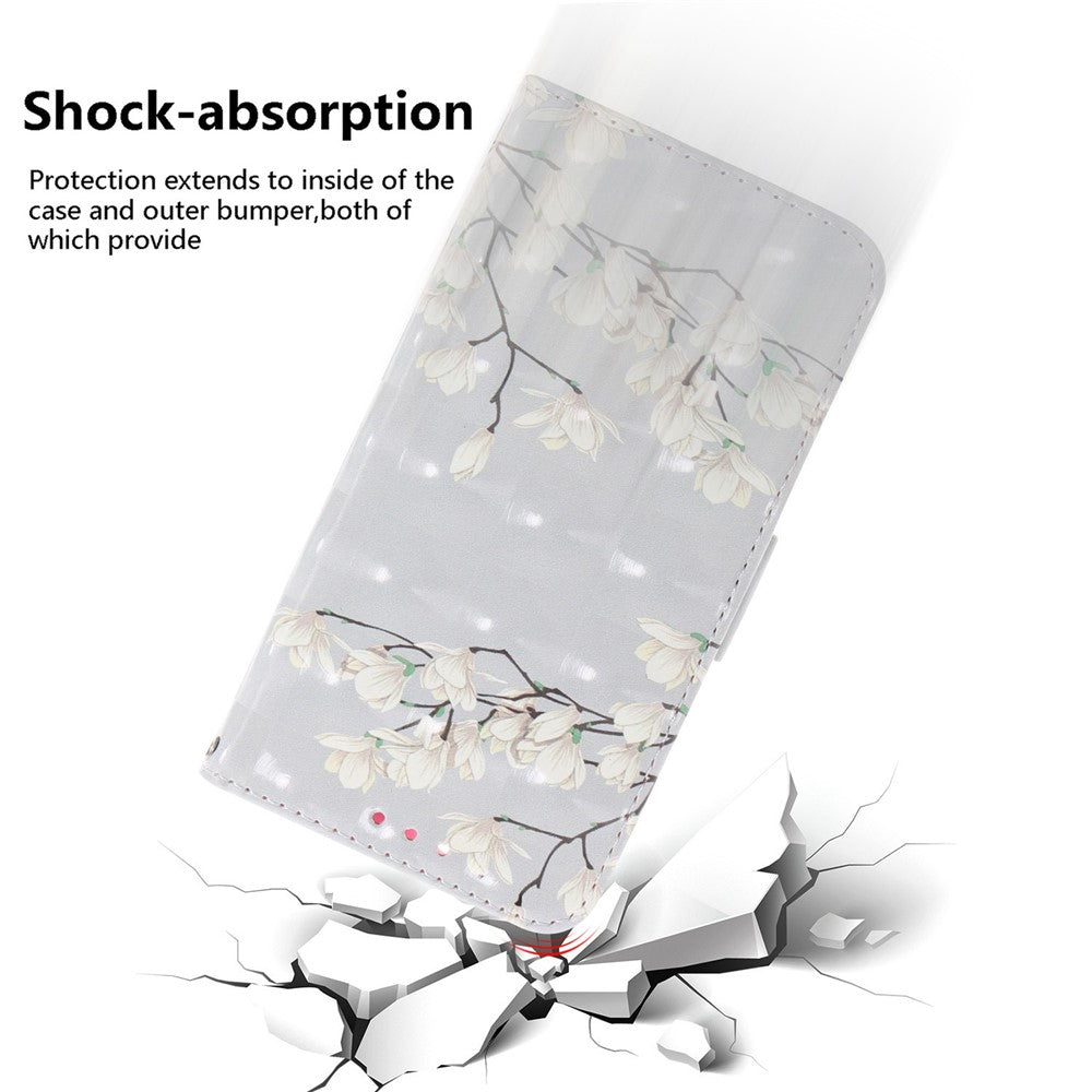 3D Pattern Printing Phone Cover for Huawei nova Y70 Plus 4G, Well-protected PU Leather Stand Wallet Phone Case with Strap