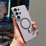 For Samsung Galaxy S26 Ultra Magnetic Phone Case Matte Texture Shockproof Protective PC Cover