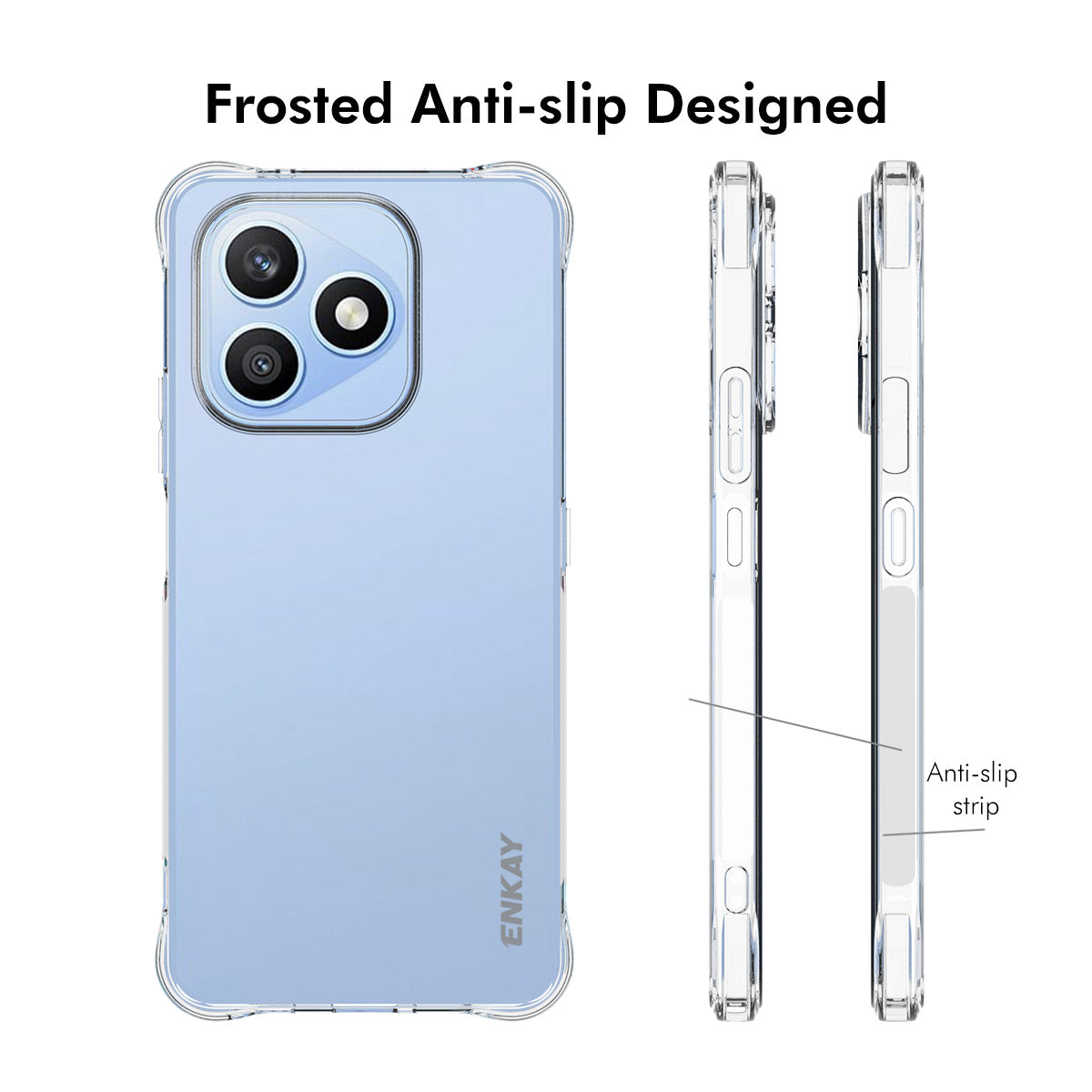 ENKAY HAT PRINCE For Honor X8d 4G Clear Phone Case Shockproof Anti-slip TPU Cover