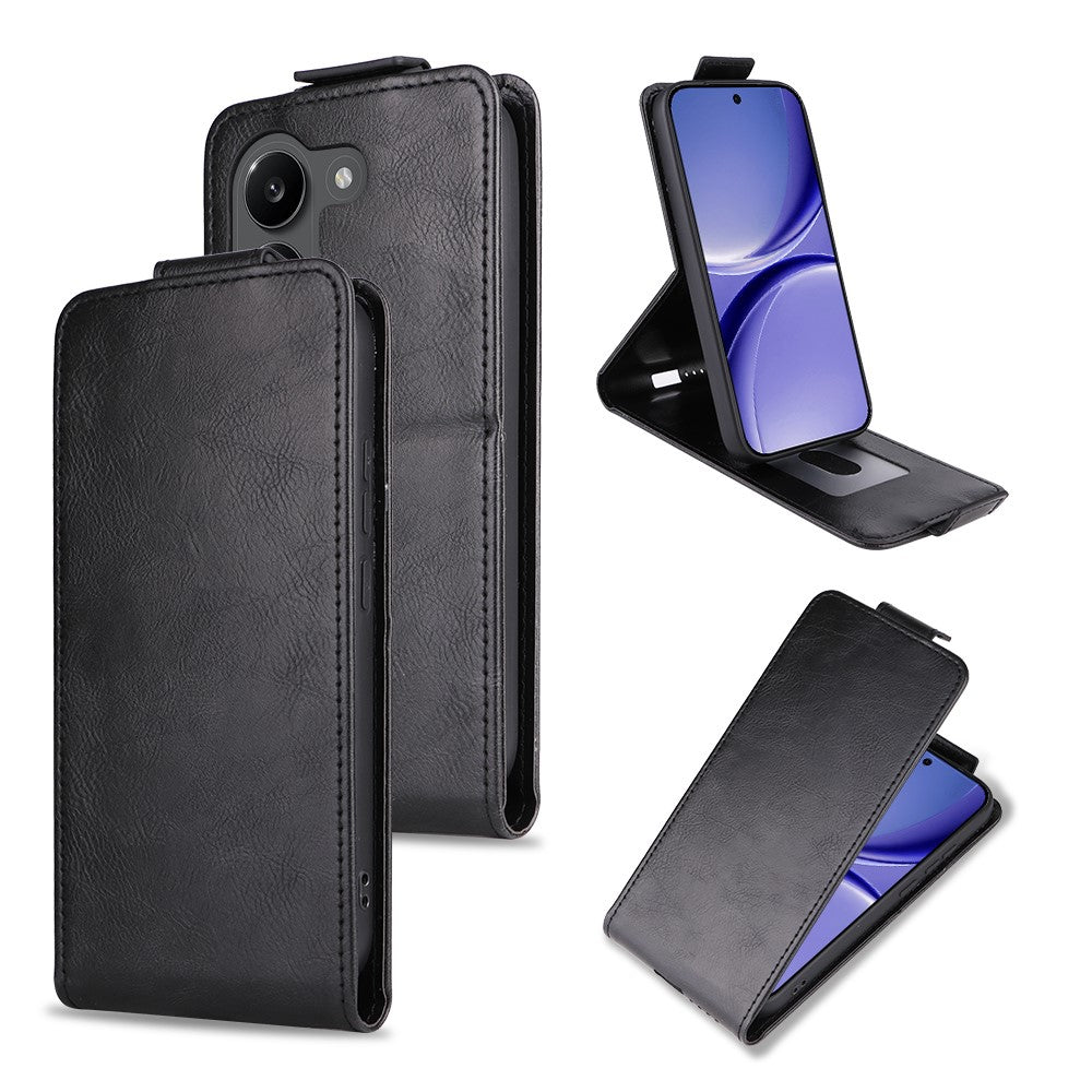Stativcover med magnetisk lukning til Xiaomi Poco X8 Pro 5G / Redmi Turbo 5 5G, lodret vendbart telefonetui af læder med kortholder