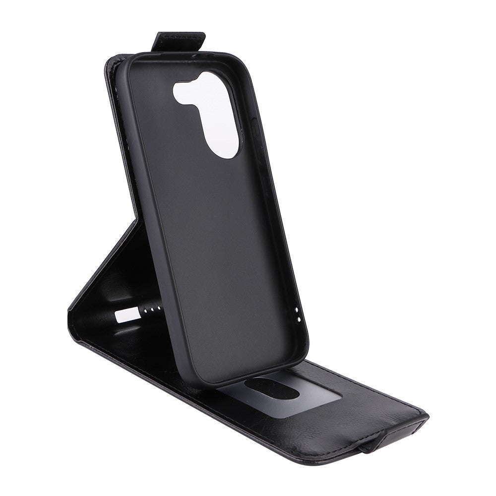 Stativcover med magnetisk lukning til Xiaomi Poco X8 Pro 5G / Redmi Turbo 5 5G, lodret vendbart telefonetui af læder med kortholder