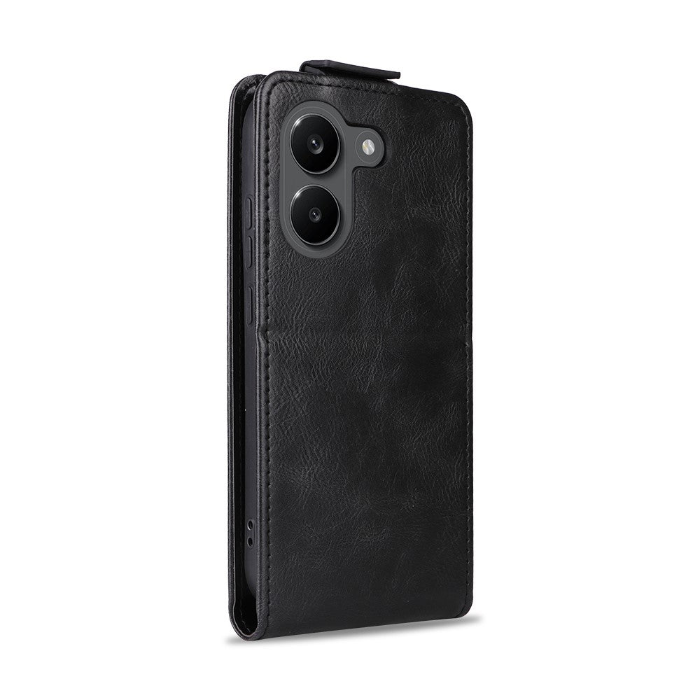 Stativcover med magnetisk lukning til Xiaomi Poco X8 Pro 5G / Redmi Turbo 5 5G, lodret vendbart telefonetui af læder med kortholder