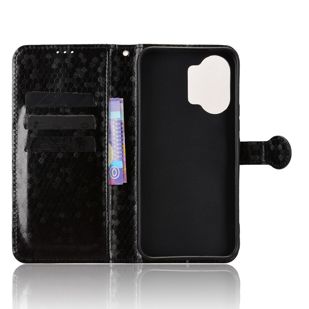 For Xiaomi Redmi Turbo 5 Max 5G Wallet Case Dot Pattern Imprint PU Leather Phone Cover with Wrist Strap