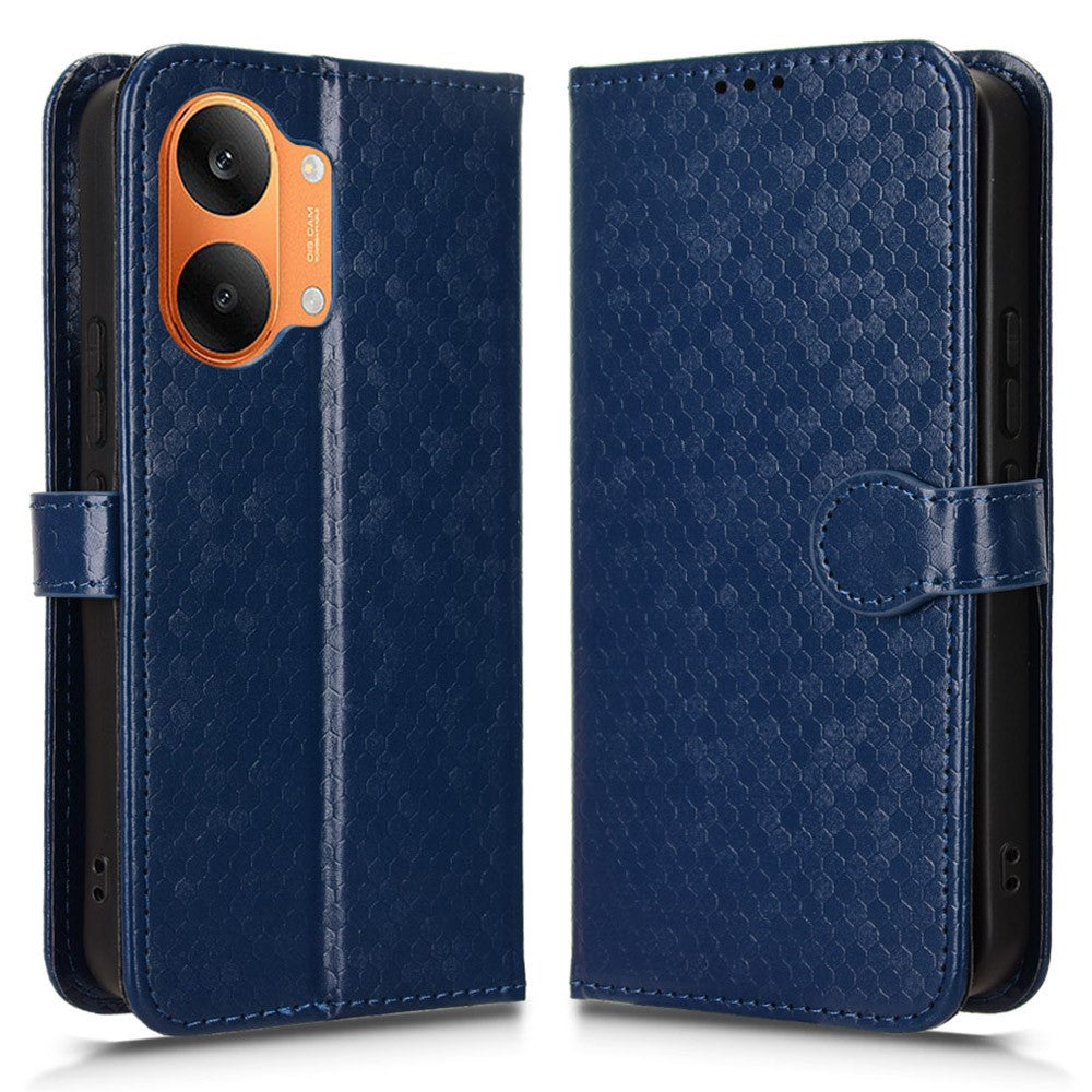 For Xiaomi Redmi Turbo 5 Max 5G Wallet Case Dot Pattern Imprint PU Leather Phone Cover with Wrist Strap