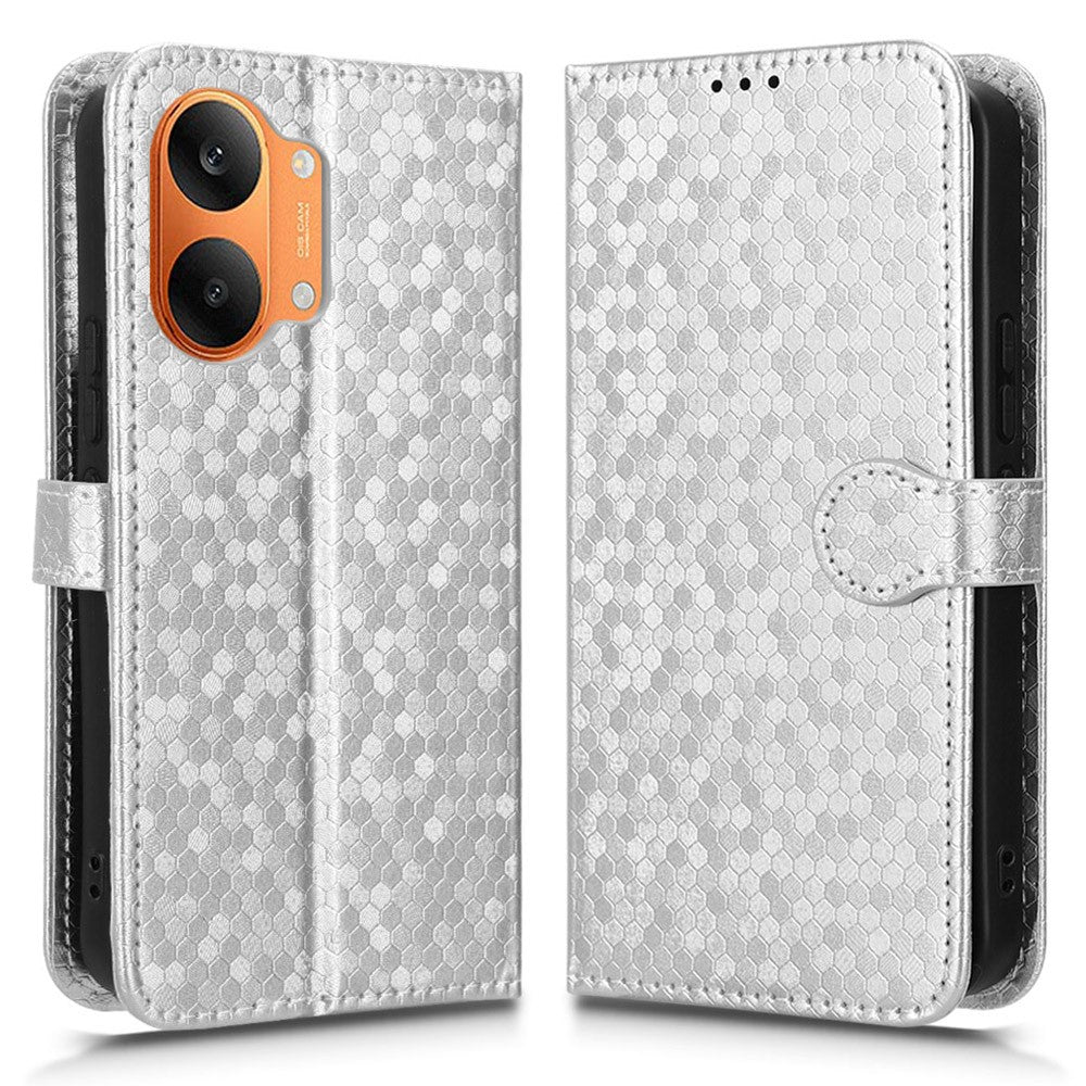 For Xiaomi Redmi Turbo 5 Max 5G Wallet Case Dot Pattern Imprint PU Leather Phone Cover with Wrist Strap