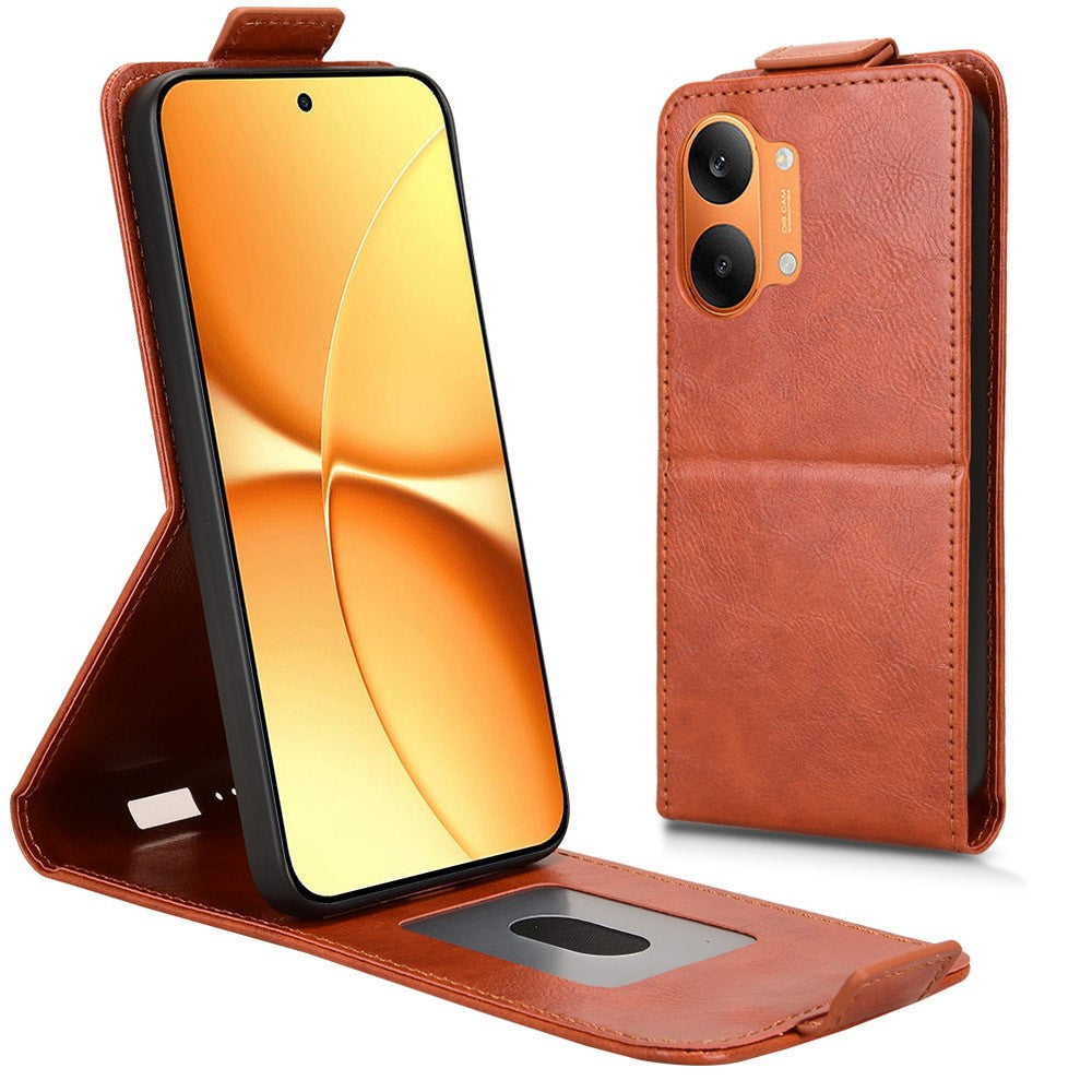 For Xiaomi Redmi Turbo 5 Max 5G Stand Case Magnetic Clasp Vertical Flip Leather Phone Cover with Card Holder