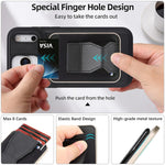 For iPhone 17 Pro Magnetic Case with Detachable Card Holder Kickstand TPU + PU Back Cover Compatible with MagSafe