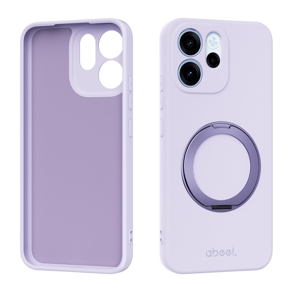 ABEEL För Oppo Reno15 F 5G Magnetiskt Skal Stativ Skin Touch Flytande Silikon mobilskal
