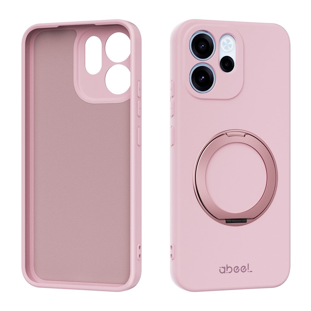 ABEEL För Oppo Reno15 F 5G Magnetiskt Skal Stativ Skin Touch Flytande Silikon mobilskal
