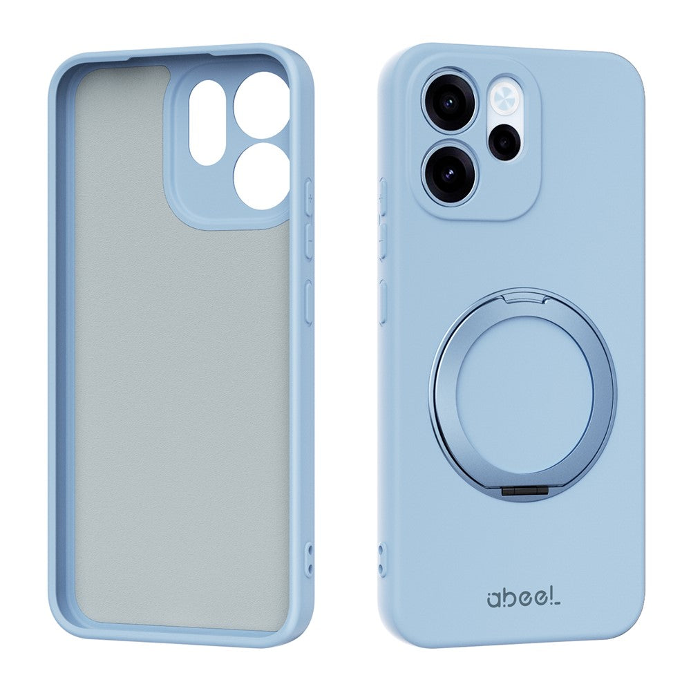ABEEL För Oppo Reno15 F 5G Magnetiskt Skal Stativ Skin Touch Flytande Silikon mobilskal