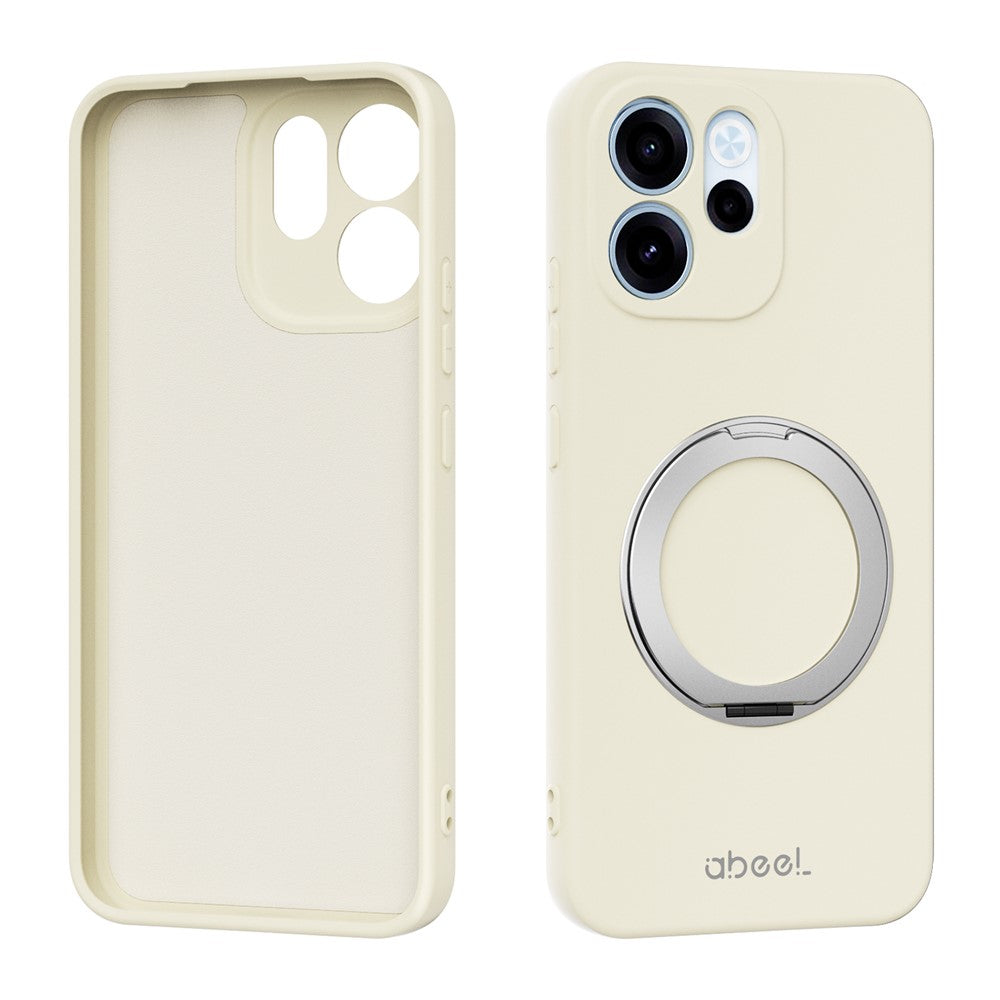 ABEEL För Oppo Reno15 F 5G Magnetiskt Skal Stativ Skin Touch Flytande Silikon mobilskal