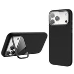 For iPhone 18 Pro Max / 17 Pro Max / 16 Pro Max Magnetic Case PC + Liquid Silicone Phone Cover with Lens Cover Kickstand