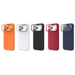 Magnetic Case for iPhone 18 Pro / 17 Pro  /  16 Pro Liquid Silicone Mobile Cover with Lens Protector Kickstand Compatible with MagSafe