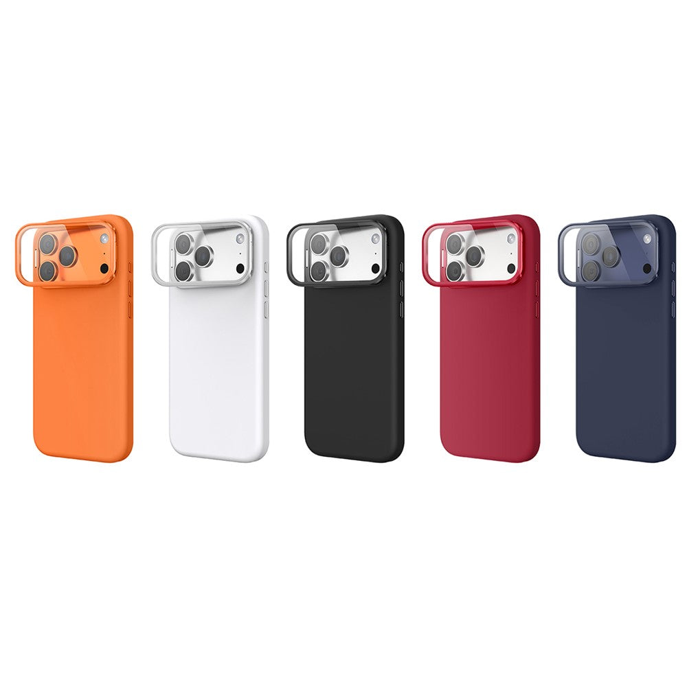 Magnetic Case for iPhone 18 Pro / 17 Pro  /  16 Pro Liquid Silicone Mobile Cover with Lens Protector Kickstand Compatible with MagSafe