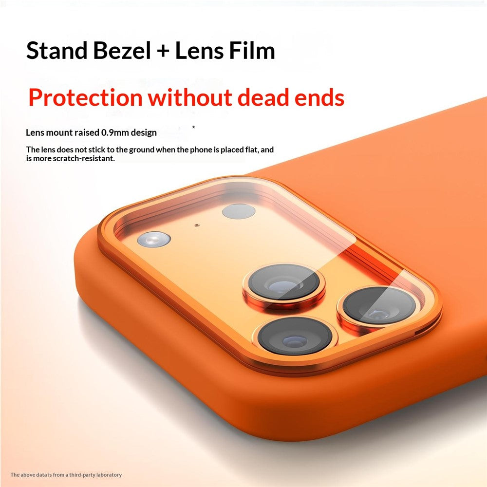 Magnetic Case for iPhone 18 Pro / 17 Pro  /  16 Pro Liquid Silicone Mobile Cover with Lens Protector Kickstand Compatible with MagSafe