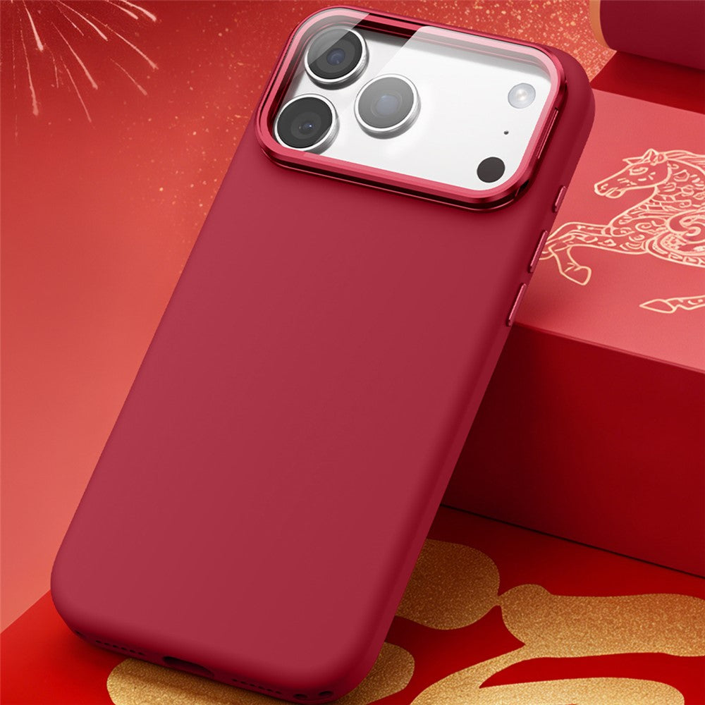 Magnetic Case for iPhone 18 Pro / 17 Pro  /  16 Pro Liquid Silicone Mobile Cover with Lens Protector Kickstand Compatible with MagSafe