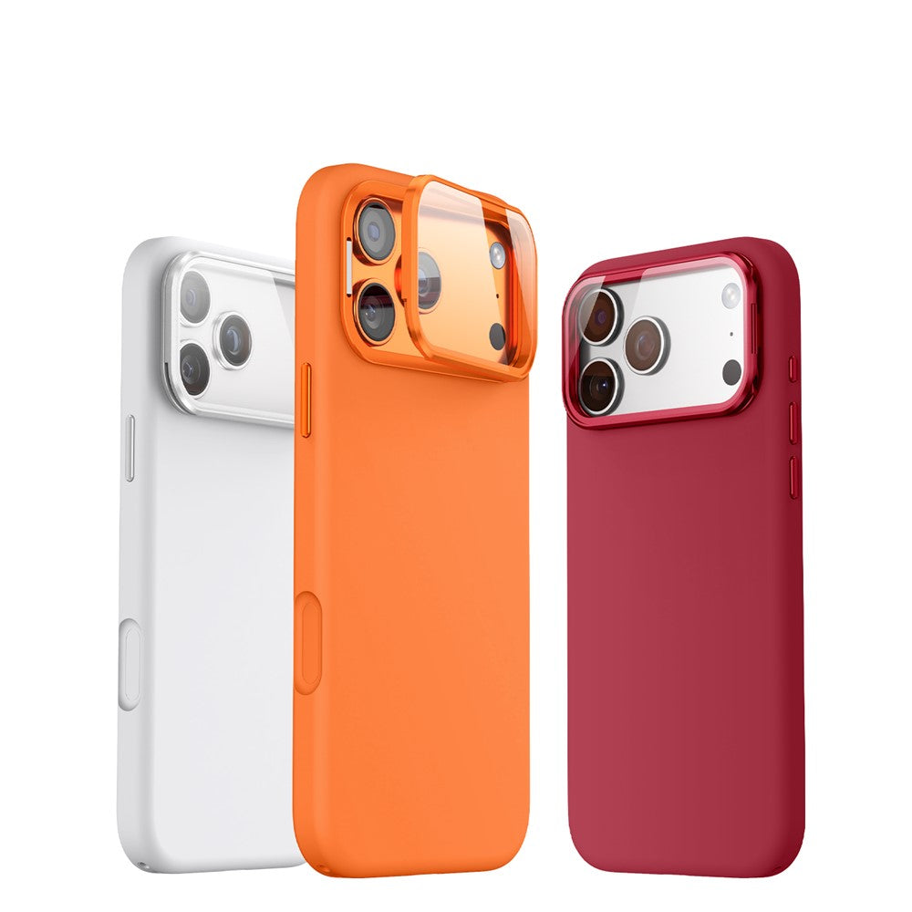 Magnetic Case for iPhone 18 Pro / 17 Pro  /  16 Pro Liquid Silicone Mobile Cover with Lens Protector Kickstand Compatible with MagSafe
