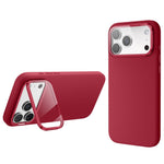Magnetic Case for iPhone 18 Pro / 17 Pro  /  16 Pro Liquid Silicone Mobile Cover with Lens Protector Kickstand Compatible with MagSafe