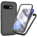 Til Google Pixel 10a Clear Case PC + TPU Telefonbagcover med PET Skærmfilm