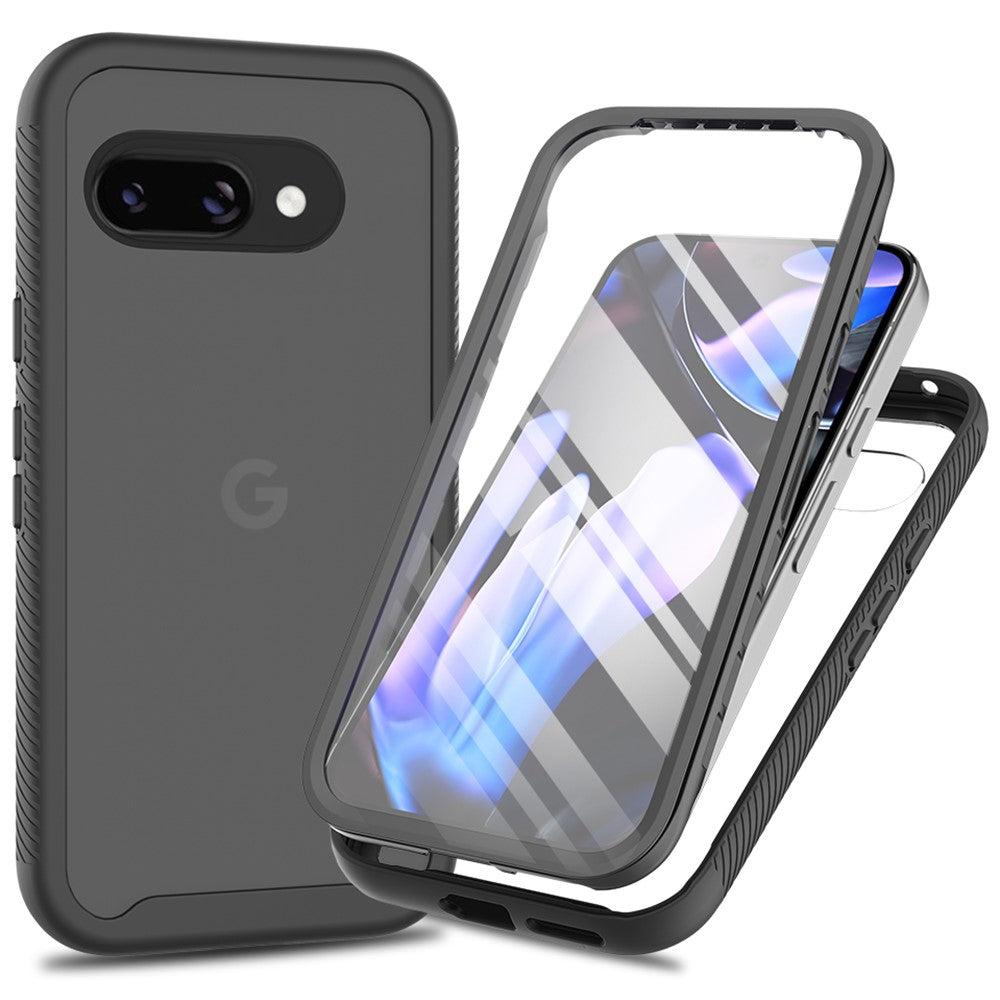 Til Google Pixel 10a Clear Case PC + TPU Telefonbagcover med PET Skærmfilm