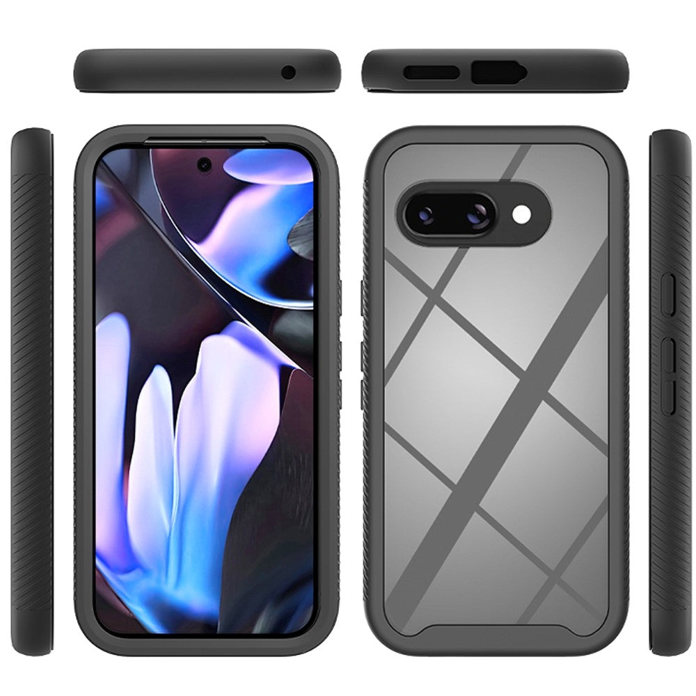 Til Google Pixel 10a Clear Case PC + TPU Telefonbagcover med PET Skærmfilm