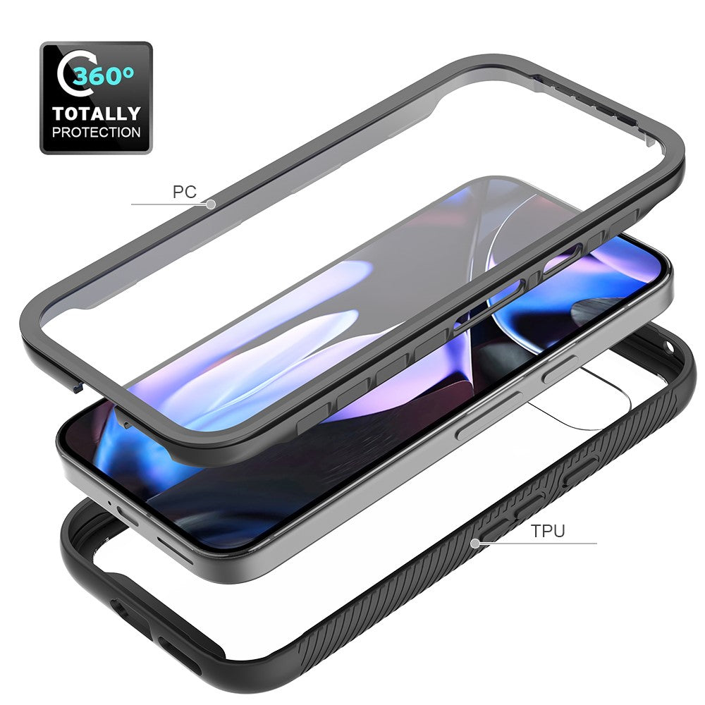 Til Google Pixel 10a Clear Case PC + TPU Telefonbagcover med PET Skærmfilm