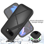 Til Google Pixel 10a Clear Case PC + TPU Telefonbagcover med PET Skærmfilm