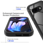 Til Google Pixel 10a Clear Case PC + TPU Telefonbagcover med PET Skærmfilm