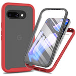 Til Google Pixel 10a Clear Case PC + TPU Telefonbagcover med PET Skærmfilm
