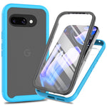 Til Google Pixel 10a Clear Case PC + TPU Telefonbagcover med PET Skærmfilm