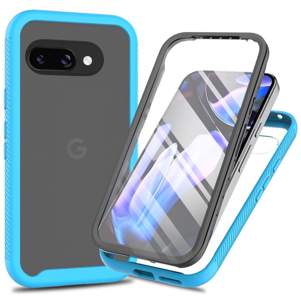 Til Google Pixel 10a Clear Case PC + TPU Telefonbagcover med PET Skærmfilm