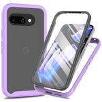 Til Google Pixel 10a Clear Case PC + TPU Telefonbagcover med PET Skærmfilm