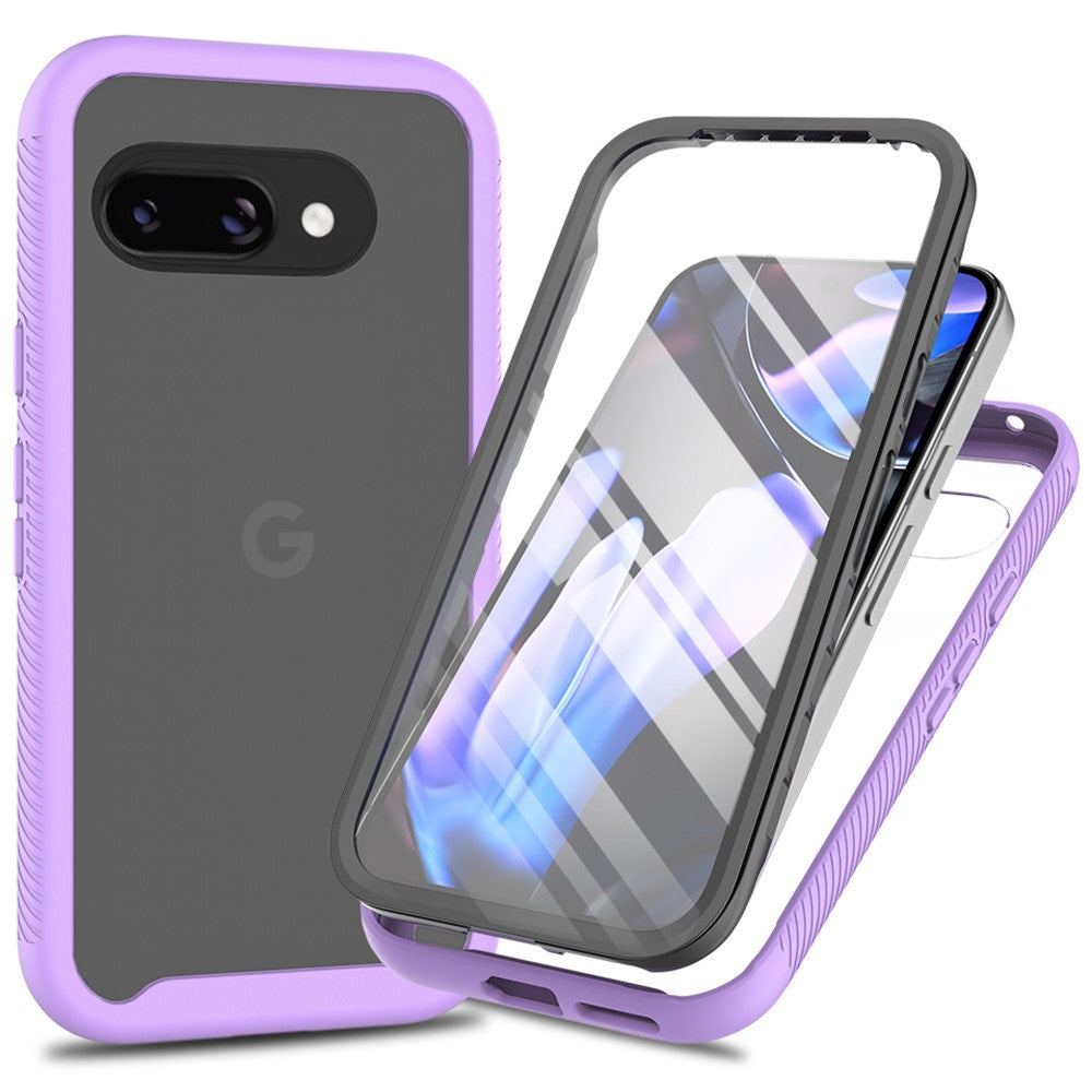 Til Google Pixel 10a Clear Case PC + TPU Telefonbagcover med PET Skærmfilm