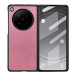 For Oppo Find N6 5G Case Silk-Textured PU Leather Coated PC TPU Protective Phone Back Cover
