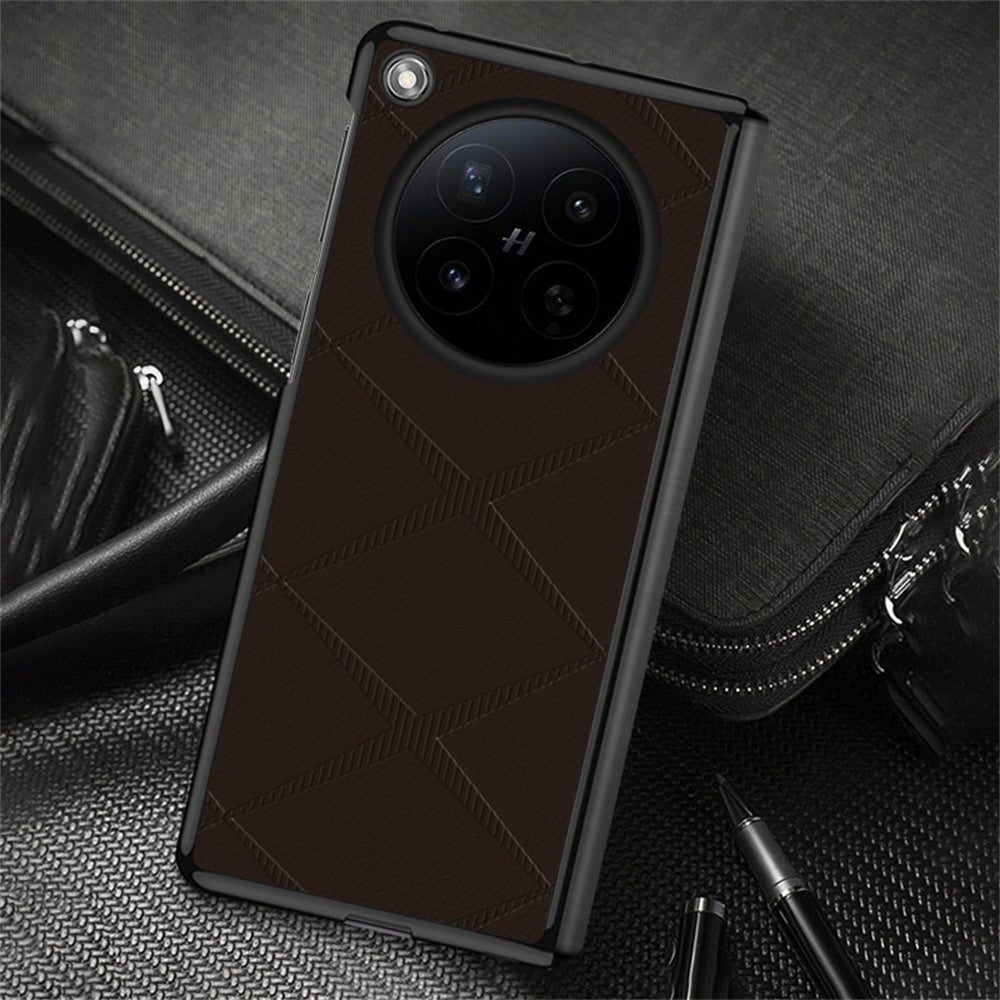 For Oppo Find N6 5G Case X-Patterned TPU PU Leather PC Anti-Drop Phone Cover