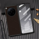 For Oppo Find N6 5G Case X-Patterned TPU PU Leather PC Anti-Drop Phone Cover