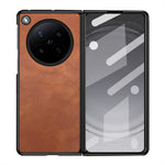For Oppo Find N6 5G Case Retro Leather Coated PC + TPU Phone Cover