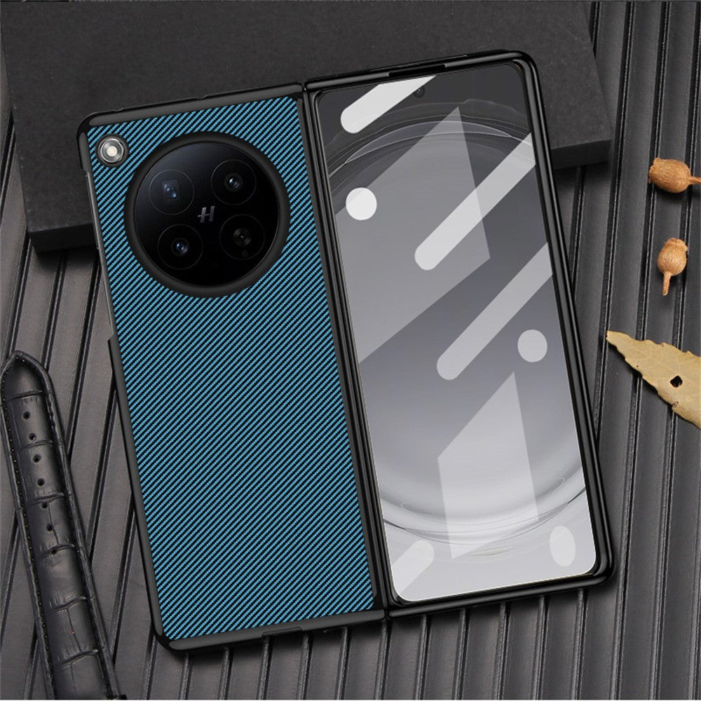 For Oppo Find N6 5G Case Aramid Fiber Aramid Texture PU Leather Coated PC Phone Cover