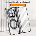For Oppo Find N6 5G Magnetic Case Kickstand Electroplated PC Phone Cover Built-In Screen Protector