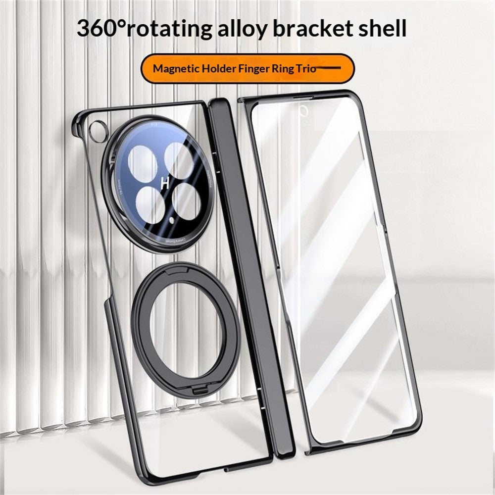 For Oppo Find N6 5G Magnetic Case Kickstand Electroplated PC Phone Cover Built-In Screen Protector