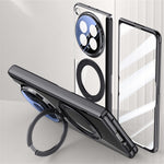 For Oppo Find N6 5G Magnetic Case Kickstand Electroplated PC Phone Cover Built-In Screen Protector
