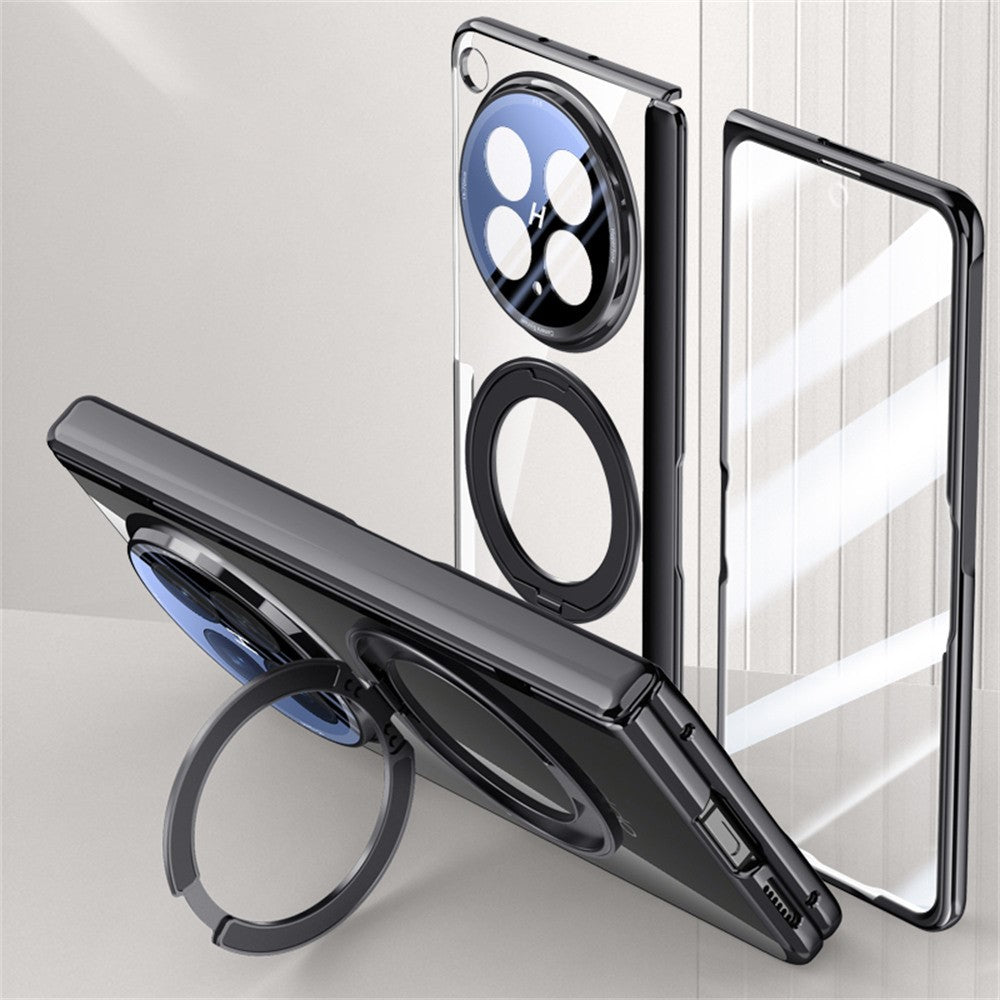 For Oppo Find N6 5G Magnetic Case Kickstand Electroplated PC Phone Cover Built-In Screen Protector