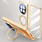 For Oppo Find N6 5G Magnetic Case Kickstand Electroplated PC Phone Cover Built-In Screen Protector