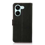 KHAZNEH for Xiaomi Poco X8 Pro 5G / Redmi Turbo 5 5G Phone Case Litchi Texture Genuine Cow Leather Cover RFID Blocking