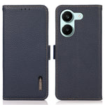 KHAZNEH for Xiaomi Poco X8 Pro 5G / Redmi Turbo 5 5G Phone Case Litchi Texture Genuine Cow Leather Cover RFID Blocking