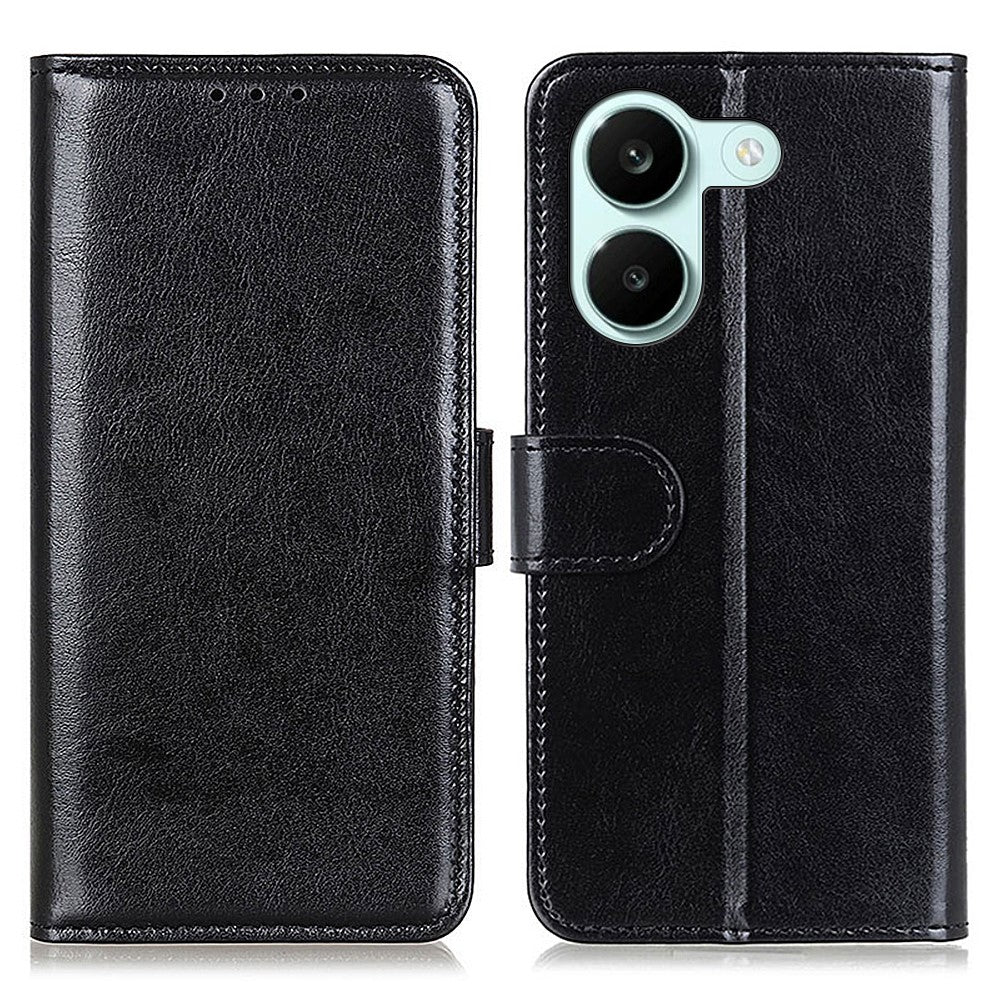 For Xiaomi Poco X8 Pro 5G / Redmi Turbo 5 5G Case Crazy Horse Texture PU Leather Phone Stand Cover