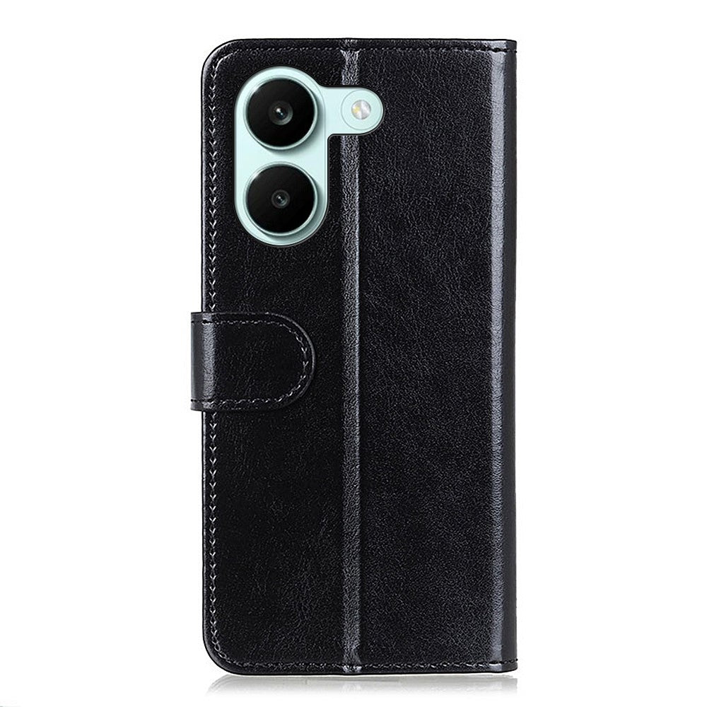 For Xiaomi Poco X8 Pro 5G / Redmi Turbo 5 5G Case Crazy Horse Texture PU Leather Phone Stand Cover