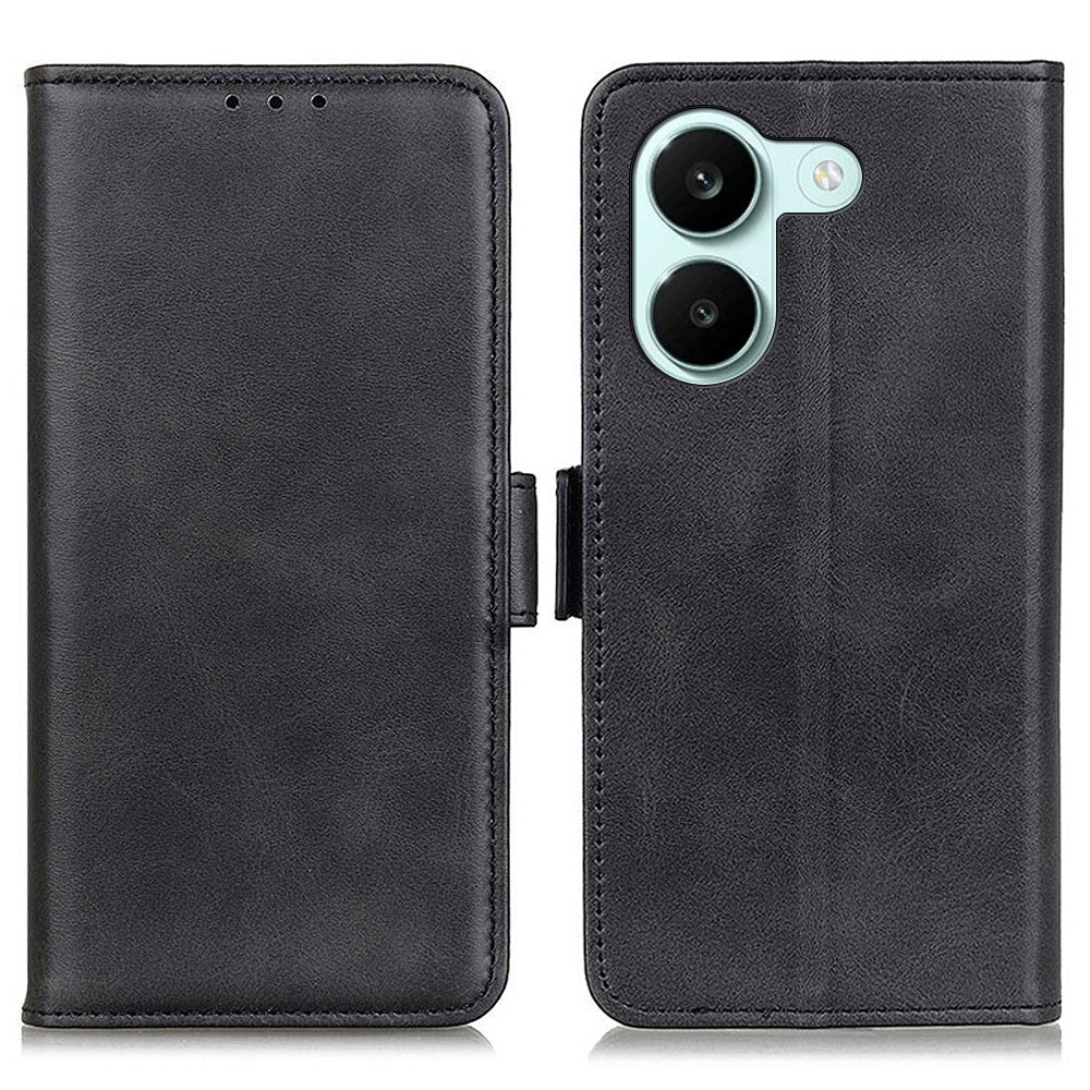 For Xiaomi Poco X8 Pro 5G / Redmi Turbo 5 5G Case Stand Cowhide Texture PU Leather Phone Cover